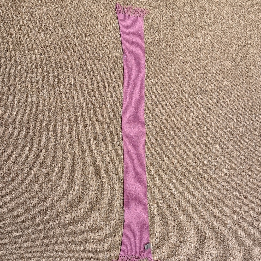 WAREHOUSE Fringed Glitter Scarf, Pink
